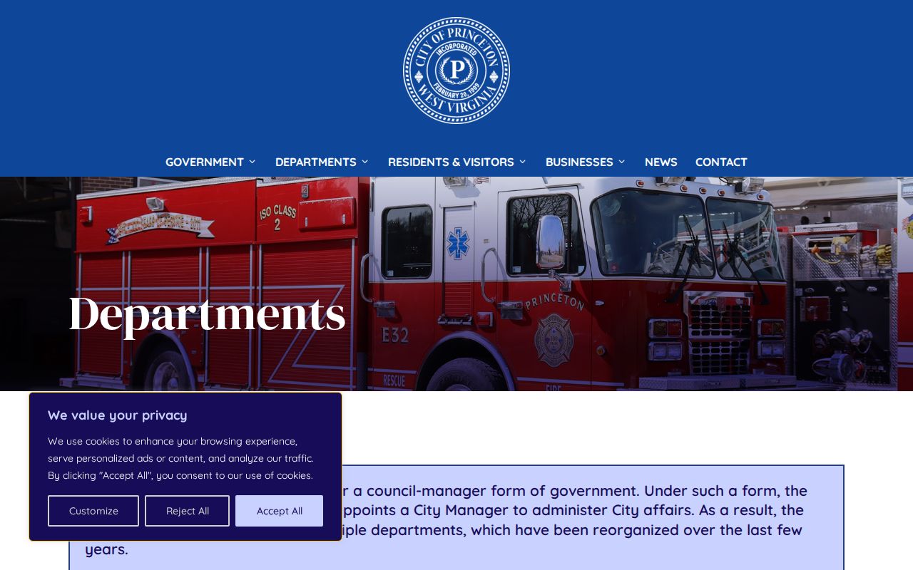 City of Princeton department contacts for a narrow neighborhood records question